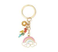 Tranbath Porte-clés arc-en-ciel avec pendentif Happy - Cadeau créatif pour femme - Cadeau d'anniversaire pour une bonne amie, petites attentions et cadeaux d'amitié