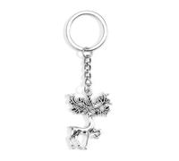 Tranbath Porte-clés élan, accessoire de chasse, cadeau pour hommes et femmes, cerf design pour chasseurs, amies, cadeau d'anniversaire pour petite amie ou sœur, beau porte-clés en métal