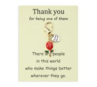 Tranbath Thank You Keychain Gift Set, Tulip Keyring with Encouragement Card, Perfect for Birthdays, Graduations, Female Friends, Teacher Appreciation, Unique Gifts for Women, Special Friend Presents