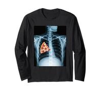 Tranche à Pizza en Forme de Cage nervurée X-Ray Humour Anatomie Manche Longue