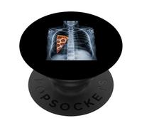 Tranche à Pizza en Forme de Cage nervurée X-Ray Humour Anatomie PopSockets PopGrip Adhésif