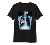 Tranche à Pizza en Forme de Cage nervurée X-Ray Humour Anatomie T-Shirt Haut de Gamme