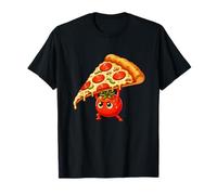 Tranche à Pizza géante Mignonne en colère pour soulever des tomates T-Shirt