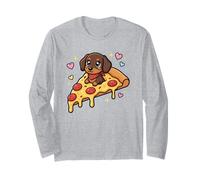 Tranche à Pizza Mignonne pour Les Amoureux des Chiens Teckel Manche Longue