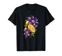 Tranche de Citron avec Fleurs de clématites Violettes T-Shirt