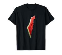 Tranche de pastèque en Forme de Carte Graphique de la Palestine T-Shirt