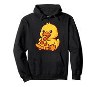 Tranche de pizza mangeant un canard mignon Sweat à Capuche