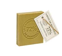 Tranche de Savon de Marseille Olive - Enrichi à 72% Huile d'Olive -100% Naturel - Fabriqué en Provence -Savon Mains Corps & Ménage -150g
