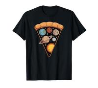 Tranche Galactique Univers Pizza Planètes T-Shirt
