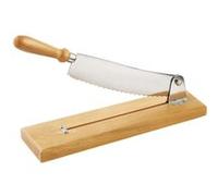Louis Tellier - Coupe-pain socle bois, lame droite inox 25cm, sécurisé
