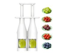 Tranche-raisin Gadget Presse-Fruits Trancheur à Double Barillet | Coupe-Raisin Ménager pour Tomates Cerises Baies Préparation de Repas Maison Cuisine Restaurant Appartement Dortoir Salade
