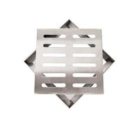 Tranchée de Drainage Caniveau Grille Couvercle de canalisation carré en acier inoxydable 304, 10 15 20 25 30 35 CM Grille de drainage avec cadre amovible/plaque de grille d'égout pour béton/puisard/ca