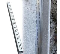 Tranchée de drainage paysager - Gouttière d'eau fine pour allées en béton et gravier - Système de drainage invisible avec bouchons de grille en métal (l 50 mm x H 50 mm) - Solution efficace de