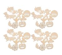 Tranches de Bois D'halloween 100 Pièces Créatives DIY