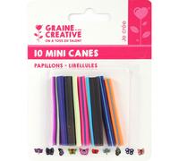 Tranches de canes mini mini papillons libellules - graine créative Multicolore - assort. G