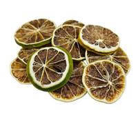 Tranches de Citron Vert Séchées Premium 25g - 1,95Kg - 100 % Naturelles, Garniture d’Agrume Comestible pour Cocktails, Thés et Pâtisserie - Citrus aurantiifolia (25 grammes)