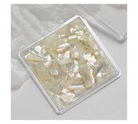 Tranches de coquillage d'ormeau irrégulières, 1 boîte de comprimés de vernis à ongles en coquille d'ormeau(YH365-15)