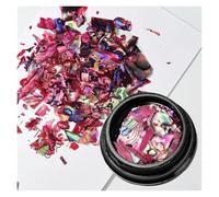 Tranches de coquillage d'ormeau irrégulières, 1 Pot de tranches de coquille d'ormeau, paillettes for Nail Art, accessoire de décoration à créer soi-même PD-0169(PD-0169-6)