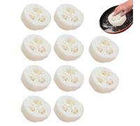 Tranches de loofah pour la fabrication de savon - 10 pièces de lucca biologiques, kits de bateaux bricolage -par -te | Outils de savons de loofah exfoliants faits à la main, plateau et support de