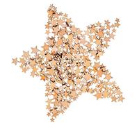 Tranches Étoiles en Bois,500 PCS Embellissements d'étoiles en Bois de Taille Mixte Mini Embellissements Étoiles Étiquettes en Bois Étoile pour Fête Mariage Noël Bricolage Artisanat Décorations 6-15mm