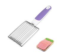 Trancheur à Tomates,Coupe-tomates en Acier Inoxydable, coupe tomate, coupe tomates en tranches Cuits Coupe-jambon inoxydable trancheuse avec poignée trancheuse de Viande de déjeuner