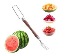 Trancheur De Pastèque | Outil de coupe polyvalent à double tête | Ustensile Trancheur Pour Pastèque Et Mangue Avec Fourchette | Pour fête des fruits, barbecue, cuisine, camping, maison, pique-nique, e