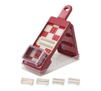 Trancheur de Pommes de Terre | Hachoir Alimentaire 4 En 1 Avec Cutter - Râpe à Fromage Réglable - Pour la Maison et le Restaurant Salade Légumes Fruits Fromage Oignon Pomme de Terre Carotte Ail