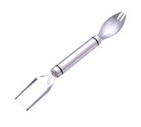 Trancheur pour pastèque avec fourchette - Gadget 2 en 1 coupe-fruits avec fourchette, outil pour couper les fruits | pour pique-nique, fête, cuisine, camping, maison, et pastèque, papaye, mangue