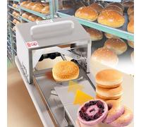 Trancheuse à bagel commerciale, coupe-pain à hamburger manuel, guillotine à bagel en acier inoxydable, pour gros bagels jusqu'à 12 × 15 cm, coupe-pâte rond coupe-biscuit