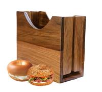 Trancheuse À Bagel - Coupe- En Bois Avec Antidérapante, Design Élégant Et Facile À Utiliser, Gadget De Cuisine Polyvalent Pour Des Tranches Parfaites | Pour La Maison Dortoir Appartement C