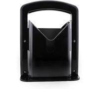 Trancheuse à bagel, poignée de sécurité, bouclier de sécurité, coupe-bagel en acier inoxydable (noir)