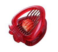 Trancheuse à fraises, fruits et œufs en acier inoxydable - Outil de tranchage de légumes creux multifonction à main pour crème glacée, pain, décorations de gâteaux, desserts