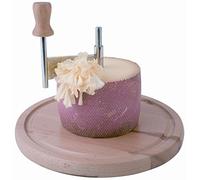 Trancheuse à fromage APS avec couvercle, Ø 22cm, H : 15cm, bois de hêtre, acier inoxydable, coupe en fines lamelles des fromages à pâte dure tels que la Tête de Moine.