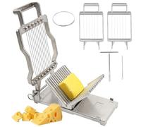 Trancheuse à fromage commerciale, coupe-beurre en acier inoxydable robuste et trancheuse alimentaire, option de 10 mm/20 mm d'épaisseur, outil de tranchage manuel pour charcuterie, jambon et toasts 20