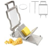 Trancheuse à fromage commerciale, coupe-beurre en acier inoxydable robuste et trancheuse alimentaire, option de 10 mm/20 mm d'épaisseur, outil de tranchage manuel pour charcuterie, jambon et toasts