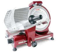 Hendi Trancheuse électrique Profi Line 250 – lame Ø250 mm, épaisseur 0-12 mm, 320W, 220-240V, rouge