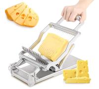 Trancheuse à fromage manuelle en acier inoxydable avec design à main, trancheuse à beurre et pain robuste pour fromage, beurre, toast et viande de déjeuner - Outil de cuisson de cuisine 20 mm