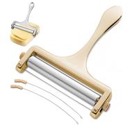 Trancheuse à fromage réglable en acier inoxydable avec 2 fils supplémentaires, coupe-fromage portable pour mozzarella, cheddar, gruyère