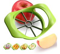 Trancheuse à fruits, 8 tranches, 8 lames, vide-pommes, poignée antidérapante, facile à utiliser, gain de temps, coupe-pomme, en acier inoxydable et cloison de séparation pour pomme, tomates, orange