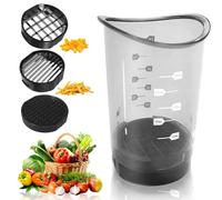 Trancheuse à fruits, coupe fruits avec capuchon de protection tasse amovible avec plaque de pression pour fruits, légumes, banane, salade, plat frais