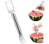 Trancheuse à fruits en acier inoxydable, coupe-pastèque, trancheuse à pastèque, couteau à fruits, coupe-pommes, gadget de cuisine, outil de trancheuse (pastèque 2 en 1)