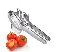 Trancheuse à fruits et citron vert,Trancheuse à fruits portative coupe-citron rond en acier inoxydable | Pince de guidage pour broyeur de Fruits et d'oignons, outil rond pour trancher les œufs