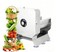 Trancheuse à légumes commerciale en acier inoxydable - Coupe-légumes électrique avec épaisseur réglable de 0 à 10 mm, capacité de 99,8 kg/h pour pommes de terre, oignons, citrons, design facile à