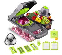 Trancheuse à légumes en spirale Mandoline Slicer ， Légumes multifonctionnels Coupe-fil de pommes de terre en dés coupés en artefact ater et Râpe à râper Machine à spaghetti aux courgettes