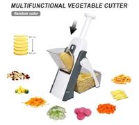Trancheuse à légumes multifonctionnelle, hachoir à légumes et fruits réglable manuellement, Mandoline de cuisine