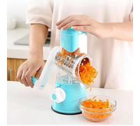 Trancheuse à légumes multifonctionnelle, outil de coupe, 3 tambours tranchants, râpe manuelle à commande manuelle, hachoir à fromage, cacahuètes et biscuits Green