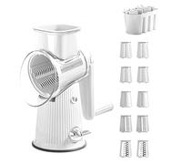 Trancheuse à légumes rotative, râpe à fromage rotative - Trancheuse rotative de légumes à manivelle 5 en 1 | Trancheuse manuelle de cuisine sûre, râpe à fromage portative pour carottes et fruits