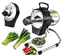 Trancheuse à oignons verts professionnelle 110 W,hachoir à oignons nouveaux | Machine électrique pour couper les poireaux, découpe-légumes électrique,épaisseur réglable 1 à 5 mm(W/multi-hole feed port)