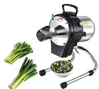 Trancheuse à oignons verts professionnelle 110 W,hachoir à oignons nouveaux | Machine électrique pour couper les poireaux, découpe-légumes électrique,épaisseur réglable 1 à 5 mm(No multi-hole feed port)