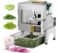 Trancheuse à oignons verts professionnelle, hachoir à oignons nouveaux, coupe-légumes électrique 200 W, coupe-poireaux électrique 700 BPM pour ail, gingembre, piment, pommes de terre, concombre B